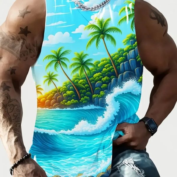 Full Printed Vest Made Of Polyester Material
