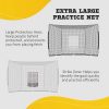 Soozier 17X 5.5Baseball Net With Strike Zone, Tee, Caddy, And Carry Bag For Pitching And Hitting, Portable Extra Large Softball And Baseball Training Equipment