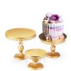 1931165563229573120.jpg 3Pcs Antique Cake Stand Set - Round Metal Cupcake Stands With Pendants And Beads - Elegant Dessert Display, For For Wedding, Birthday Party Decor-It Is Forbidden To Sell On Amazon And Temu