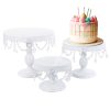 1931165564039073792.jpg 3Pcs Antique Cake Stand Set - Round Metal Cupcake Stands With Pendants And Beads - Elegant Dessert Display, For For Wedding, Birthday Party Decor-It Is Forbidden To Sell On Amazon And Temu