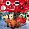 7.2 Feet Christmas Decoration Christmas Inflatable Santa Rides Sled,Amazon And Temu Banned Sales, No Shipping On Weekends.