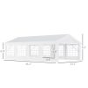 1f500686-e9a6-4a3a-8a46-a72ea99a7a1e.jpg 13' X 26' Heavy-Duty Outdoor Carport Party Event Tent, Patio Gazebo Canopy Pavilion With 4 Sidewalls & 8 Windows, White