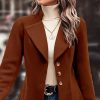 1fb8e27a-933a-457a-9f84-9684b2d79aff.jpg Women's Winter Overcoat Lapel Collar Single Breasted Outerwear Long Pea Coat
