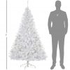 6ft White Christmas Tree Pre Lit PVC With Metal Stand 250 Warm White LED Tips For Home Decoration