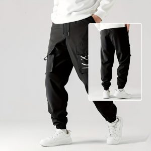 Straight Ankle Tied Wear-resistant Overalls Casual Pants