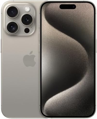 Apple iPhone 15 Pro Max, 512GB, Natural Titanium - Unlocked (Renewed)
