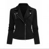 Women's Oblique Zipper Fastener Decoration Slim Casual Jacket