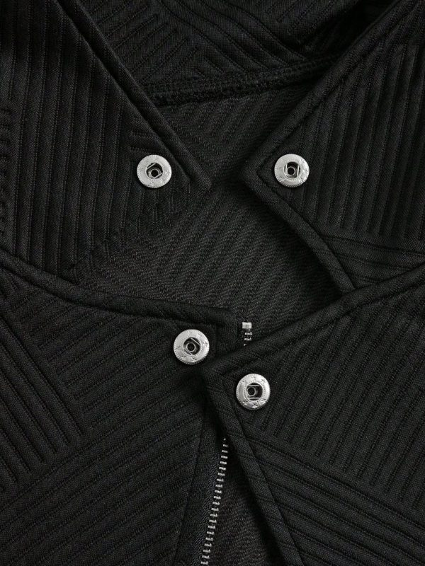 Women's Oblique Zipper Fastener Decoration Slim Casual Jacket