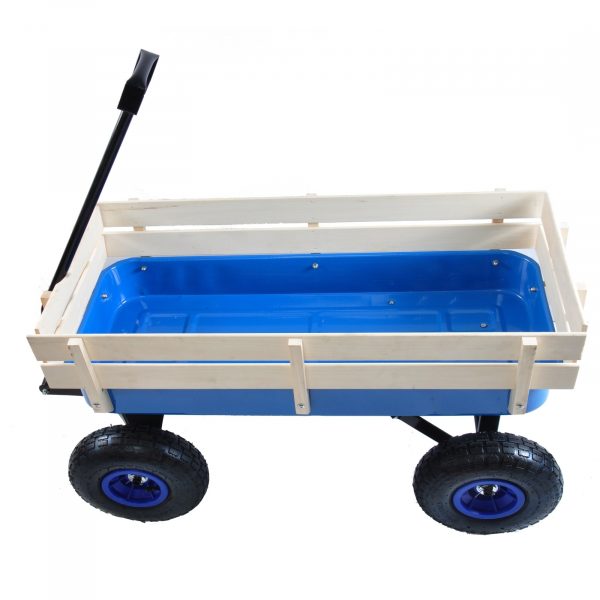 4788d409-26cb-408c-b8e3-1652d6de70f9.jpg Outdoor Wagon All Terrain Pulling W Wood Railing Air Tires Children Kid Garden