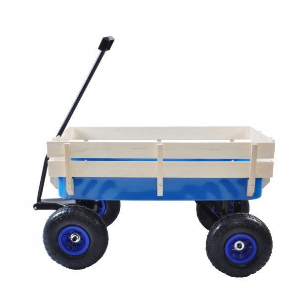 487b3ada-b9d2-4256-a44a-4ec14c44134b.jpg Outdoor Wagon All Terrain Pulling W Wood Railing Air Tires Children Kid Garden