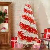 6ft Artificial Christmas Tree With 300 LED Lights And 900 Bendable Branches, Candy Cane Christmas Tree Holiday Decoration, Creative Decorated Trees, Xmas Tree Christmas Decorations