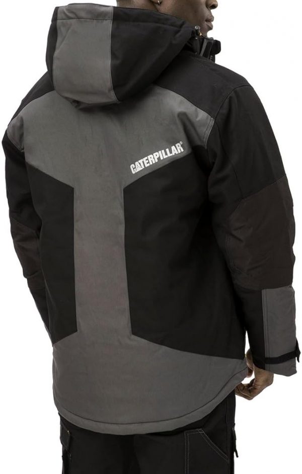 61H52uzFq8L._AC_SX679_ Cat erpillar Triton - Chaquetas aisladas para hombre con carcasa impermeable, cremallera frontal de 2 vías y capucha ajustable extraíble