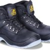 Botas de trabajo con punta de acero de 6 pulgadas para hombres, impermeables, duraderas, antideslizantes, calzado de seguridad industrial y de construcción, botas de trabajo para hombre