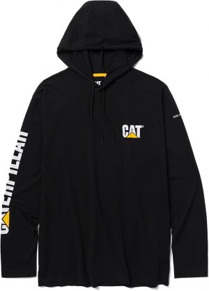 Caterpillar Camisas largas con capucha para hombre con protección UPF 50