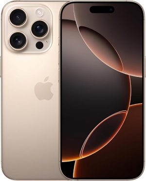 Apple iPhone 16 Pro Max, US Version, 256GB, Desert Titanium - Unlocked (Renewed)