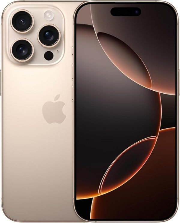 Apple iPhone 16 Pro Max, US Version, 256GB, Desert Titanium - Unlocked (Renewed)