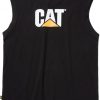 Caterpillar Camiseta sin mangas con bolsillo para hombre