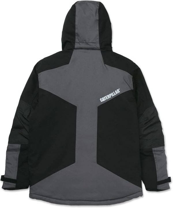71trHE2uYCL._AC_SX679_ Cat erpillar Triton - Chaquetas aisladas para hombre con carcasa impermeable, cremallera frontal de 2 vías y capucha ajustable extraíble