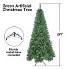 72c7a734-a188-4733-88c5-a6258a7aaecb.jpg Unlit Artificial Christmas Tree, Green Xmas Tree And Folding Metal Stand For Indoor Holiday Decoration