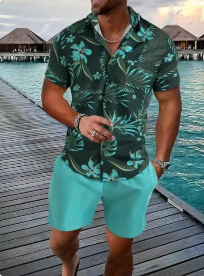 7e1d9eba-2d56-4d32-98b5-d0f3aadec2cb.jpg Lapel 3D Printed Casual Slim-fitting Type Short Sleeve Shirt Outfit