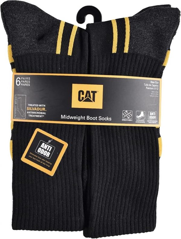 Caterpillar Paquete de 6 calcetines de media amortiguación para hombre