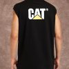 Caterpillar Camiseta sin mangas con bolsillo para hombre