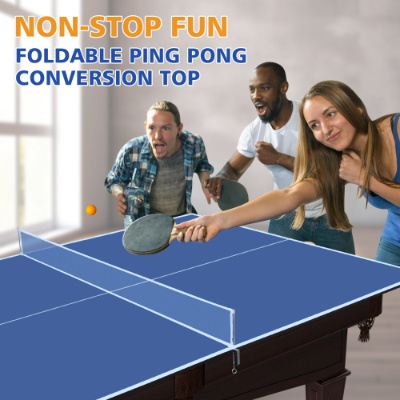 7ft  Mid-Size Ping Pong Conversion Top Foldable  Portable Table Tennis Table Top For Indoor Games