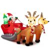 7.2 Feet Christmas Decoration Christmas Inflatable Santa Rides Sled,Amazon And Temu Banned Sales, No Shipping On Weekends.