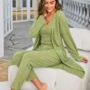 Women's Fuzzy 3 Piece Sweatsuit Open Front Cardigan Crop Tank Tops Wide Legs Pants Lounge Sets