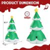 6.9ft Christmas Tree With 4 LED Light Bundles And Pocket Inflatable Decoration