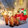 7.2 Feet Christmas Decoration Christmas Inflatable Santa Rides Sled,Amazon And Temu Banned Sales, No Shipping On Weekends.