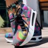 9b45e32a-a3af-4fb0-ac94-6bc46a74c2a7.jpg Women's Random Print Side Lace-Up Elastic Sport Shoes, Comfortable Slip-On Sneakers For Women, Casual Daily Wear Footwear