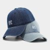 American Retro Denim Alphabet Peaked Cap