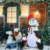 1Pc 5.9FT Christmas Inflatable Outdoor Decoration Snowman Penguin Blow Up Yard Decoration With LED Light Built-in Air Blower For Winter Holiday Xmas Garden