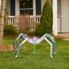 3ft Prism Spider, Illusion, 340 Purple Copper Wire Light, 4.5V 3.6W Halloween Standing Decoration US Specification
