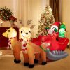 7.2 Feet Christmas Decoration Christmas Inflatable Santa Rides Sled,Amazon And Temu Banned Sales, No Shipping On Weekends.