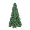 b80a25f0-c291-43ce-a887-c2f9b0403238.jpg Unlit Artificial Christmas Tree, Green Xmas Tree And Folding Metal Stand For Indoor Holiday Decoration