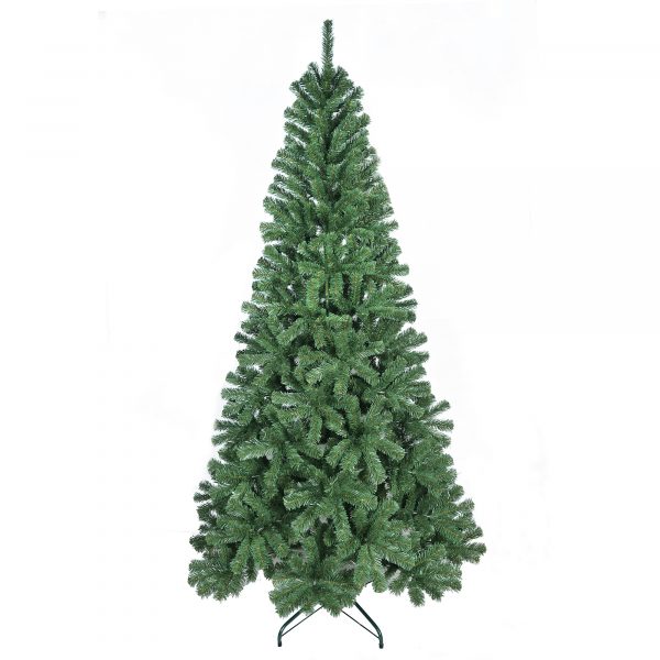 b80a25f0-c291-43ce-a887-c2f9b0403238.jpg Unlit Artificial Christmas Tree, Green Xmas Tree And Folding Metal Stand For Indoor Holiday Decoration
