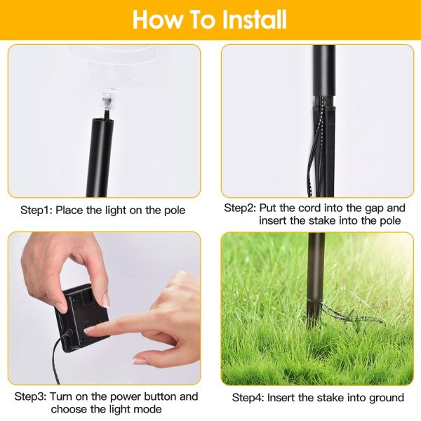 1 Set Of 5Pcs Mixed Christmas Decoration Light Solar Stake Light Waterproof Reindeer Snowflake Bell Christmas Tree Santa Claus Light Outdoor Landscape Light