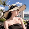 Women's Seaside Summer Vacation Foldable Sun Hat With Wide Brim