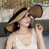 Women's Seaside Summer Vacation Foldable Sun Hat With Wide Brim