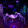 3ft Prism Spider, Illusion, 340 Purple Copper Wire Light, 4.5V 3.6W Halloween Standing Decoration US Specification