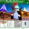 1Pc 5.9FT Christmas Inflatable Outdoor Decoration Snowman Penguin Blow Up Yard Decoration With LED Light Built-in Air Blower For Winter Holiday Xmas Garden