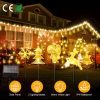 1 Set Of 5Pcs Mixed Christmas Decoration Light Solar Stake Light Waterproof Reindeer Snowflake Bell Christmas Tree Santa Claus Light Outdoor Landscape Light