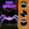 3ft Prism Spider, Illusion, 340 Purple Copper Wire Light, 4.5V 3.6W Halloween Standing Decoration US Specification