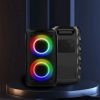 Wireless Speaker With Subwoofer, Large Boombox Speaker, Stereo Speaker, Subwoofer, Outdoor Wireless Speaker, Party Disco Light, TWS, TF, AUX