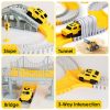 1Pc 340Pcs Construction Race Track Set Kids DIY Construction Toys STEM Flexible Car Track Playset Gift For Toddlers Boys Aged 3 4 5 6 Year Old