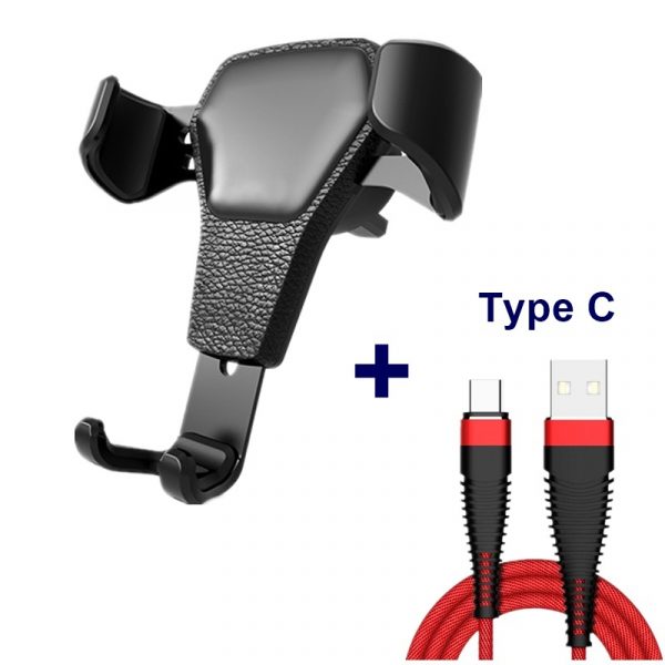 1381423224262.jpg Leather grain gravity mobile phone car holder