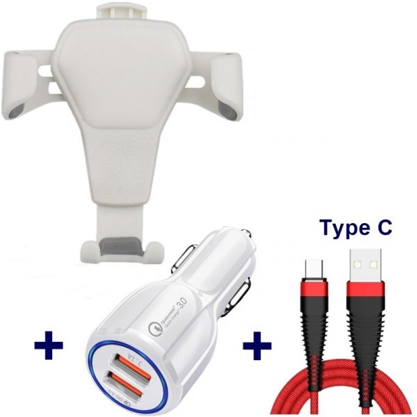 16943962509661.jpg Leather grain gravity mobile phone car holder