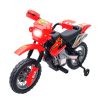 Kids 6V Electric Ride-On Motorcycle With Training Wheels, Battery-Powered, Red